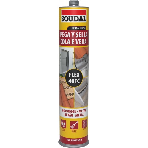 MASILLA PU PEGA Y SELLA NEGRO CARTUCHO 290 ml